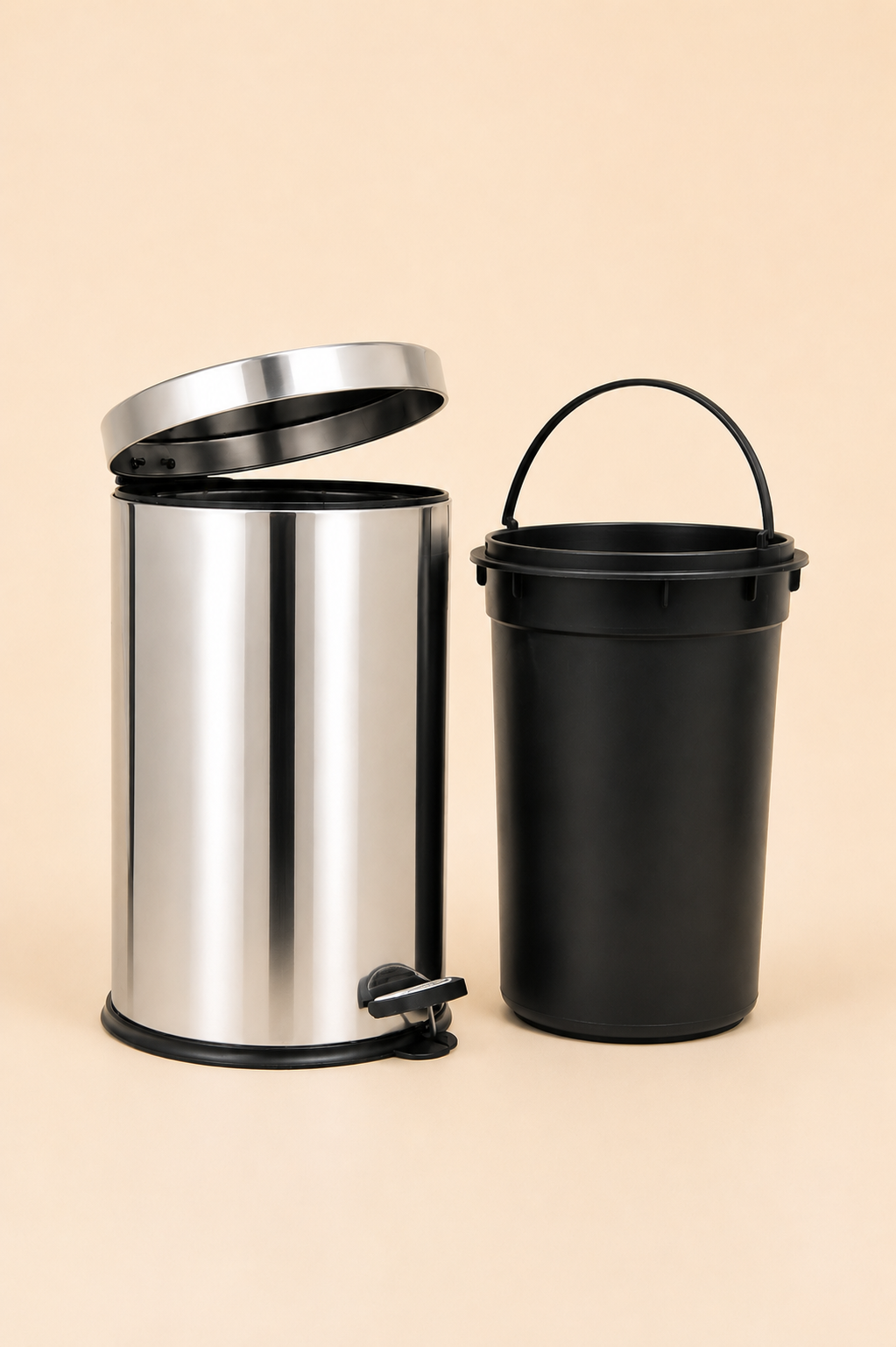 Mikro 12L Paslanmaz Çöp Kovası Pedallı-001905