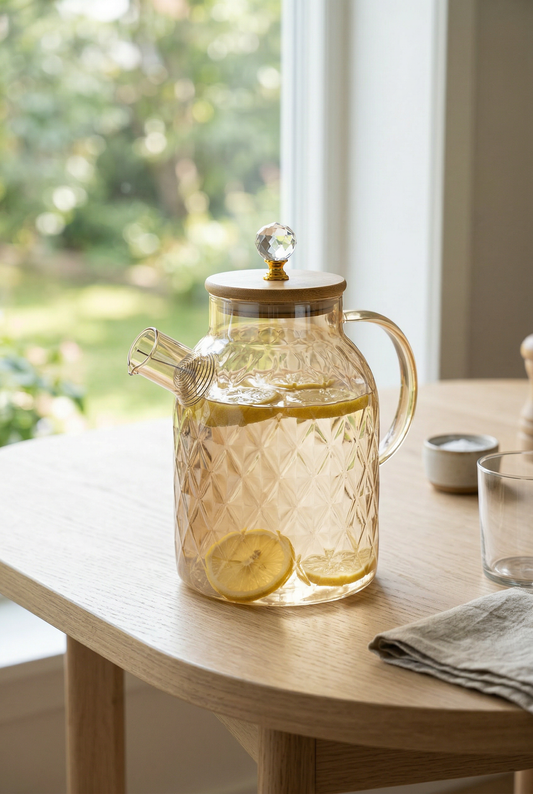 1600 Ml Isıya Dayanıklı Gold Cam Demlik KOD: GPH102-3/L1HA