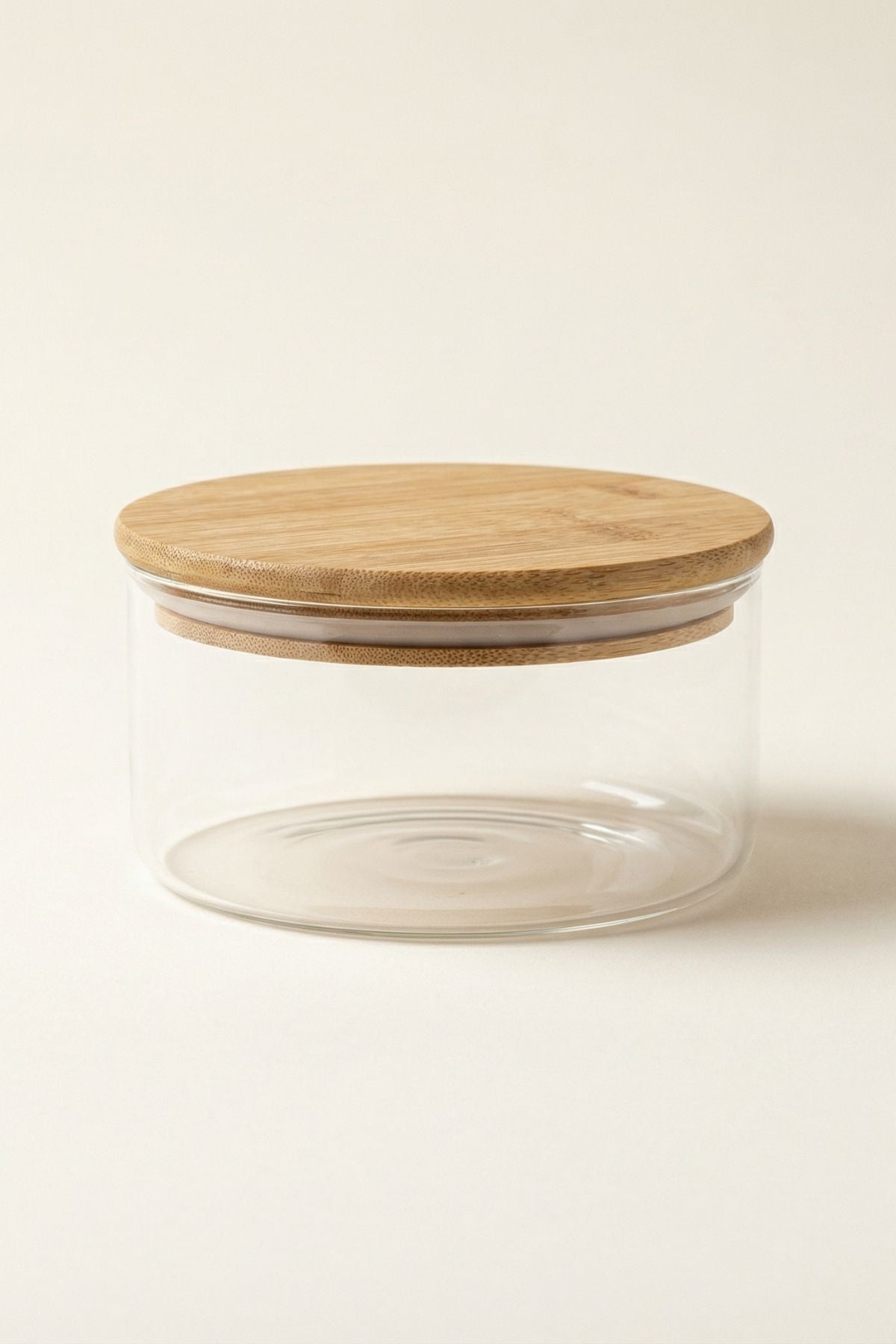 1200 ML Bambu Kapaklı Cam Saklama Kabı