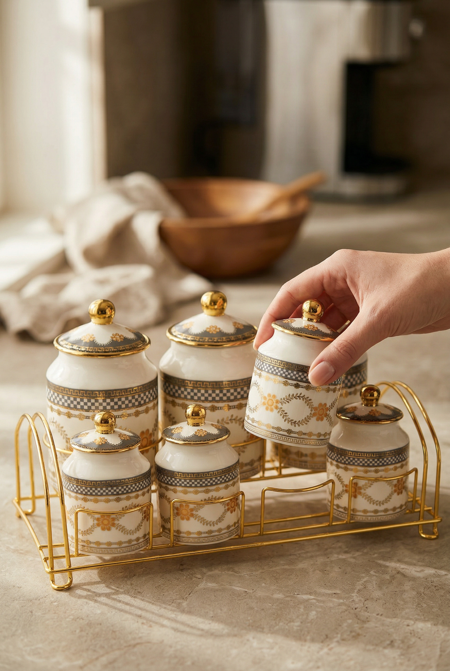 Royal Garden 7'li Porselen Baharat Takımı KOD: TUTKU-2487