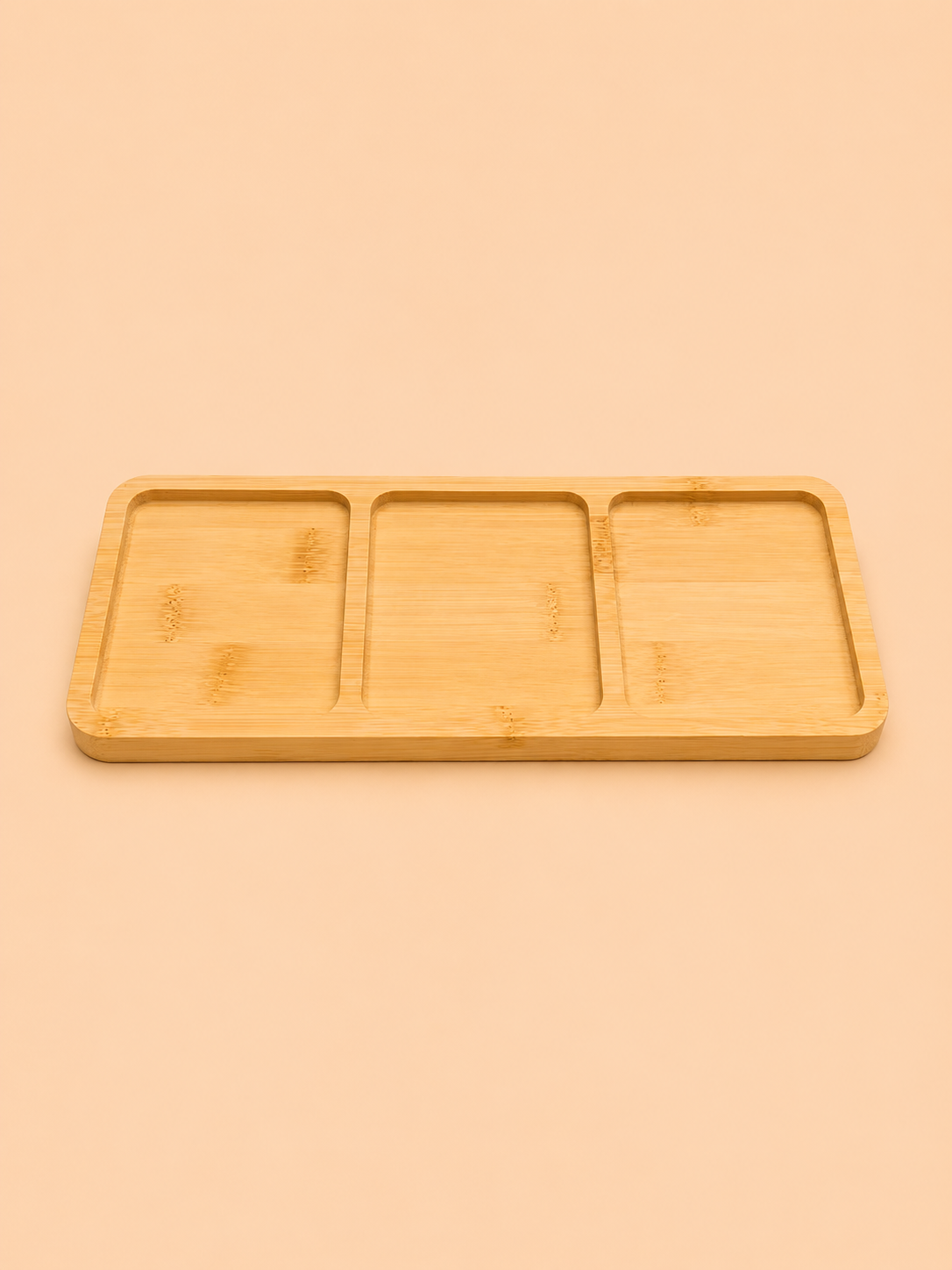 Bambu 3 Bölme Küçük Sunumluk (25x10 Cm) KOD: TUTKU-628