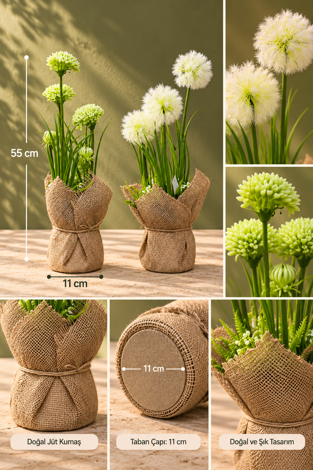 Keten Buket Yapay Çiçek - 55 cm *46056*24* TUTKU-3981