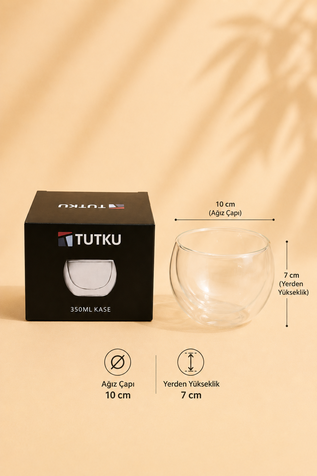 Çift Cidarlı Kase 350 Ml KOD: TUTKU-2324