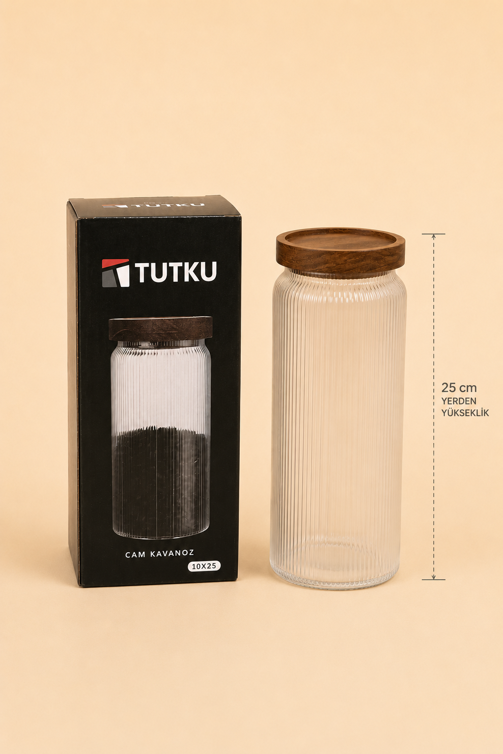 Akasya Kapaklı Cam Kavanoz KOD: TUTKU-3050