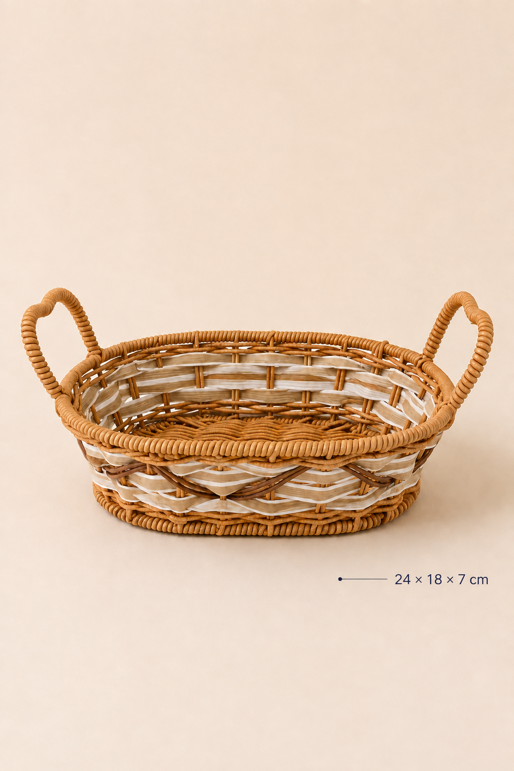 Hasır Sepet Oval (24×18×7 Cm) - 2. görsel