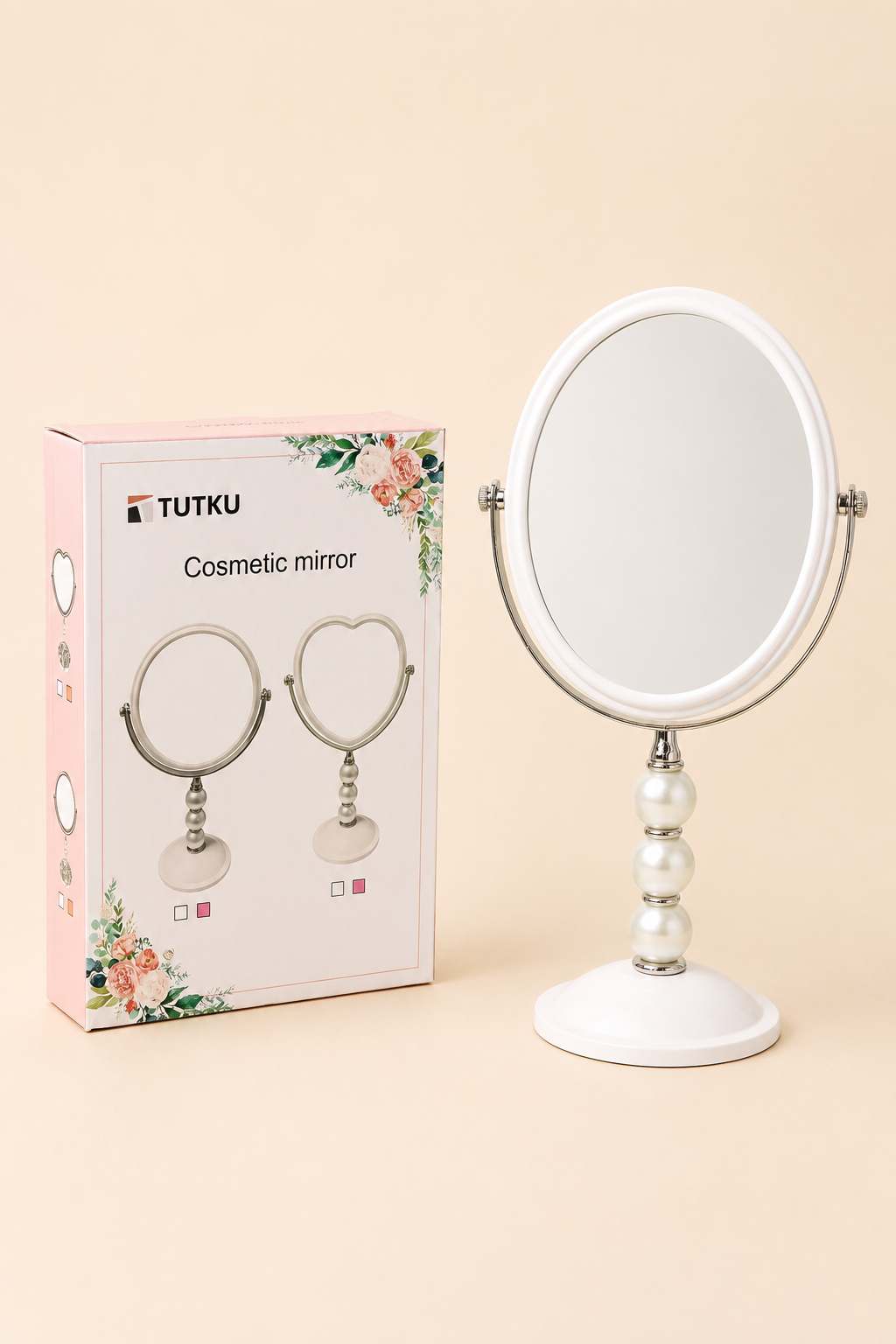 İncili Ayaklı Oval Ayna KOD:TUTKU-3437