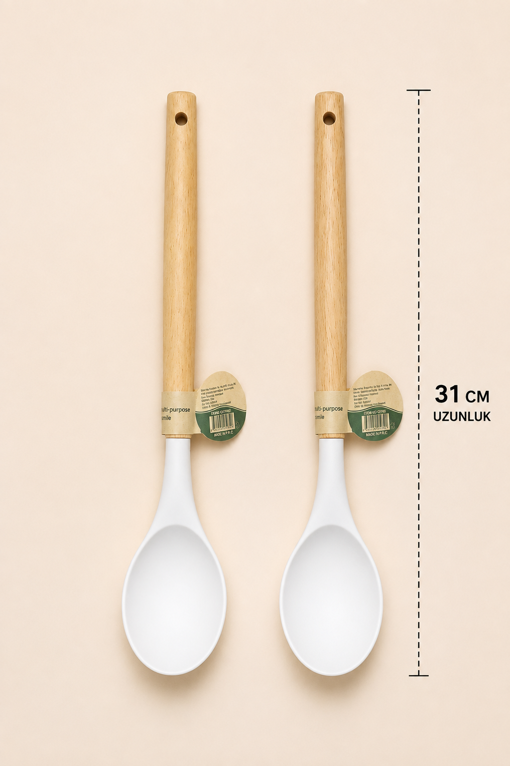 Ahşap Saplı Silikon Kepçe KOD: TUTKU-3493