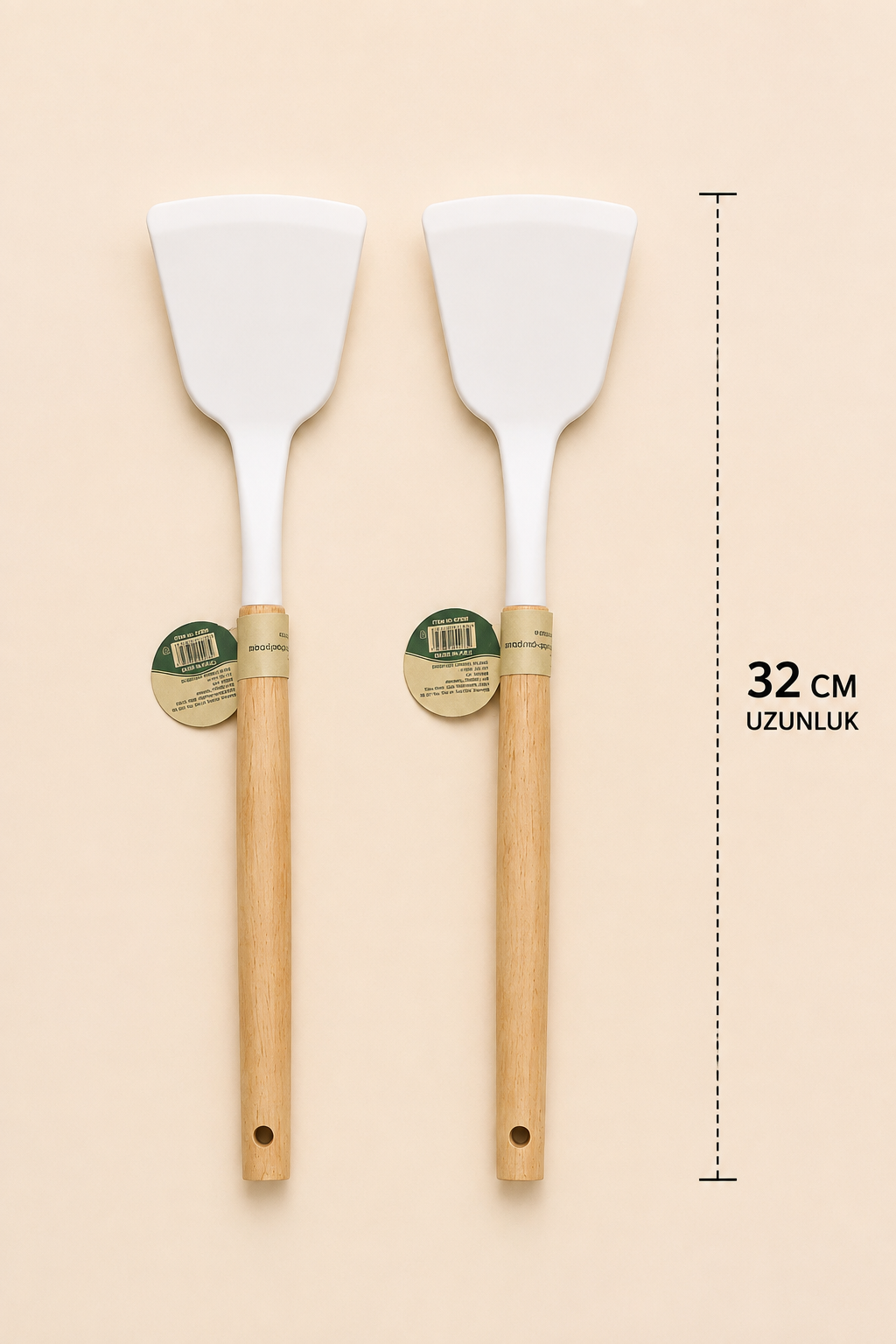 Ahşap Saplı Silikon Spatula KOD: TUTKU-3496