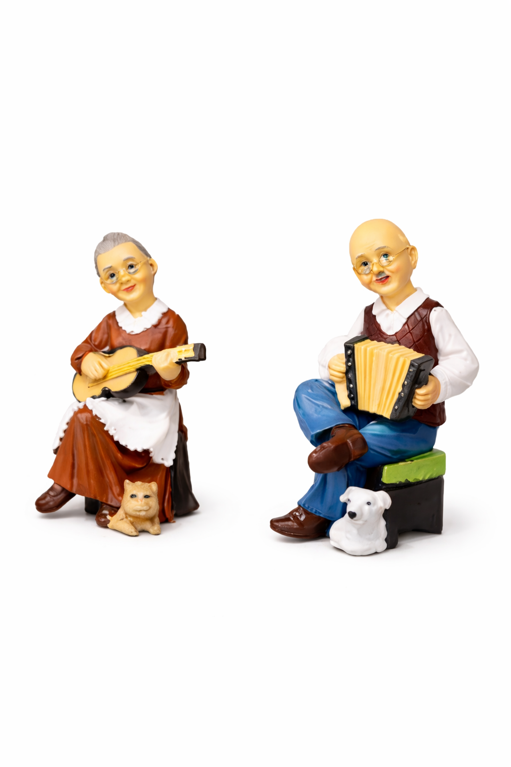 Dekoratif Müzisyen Nene Dede Biblo 10 Cm KOD: TUTKU-1004
