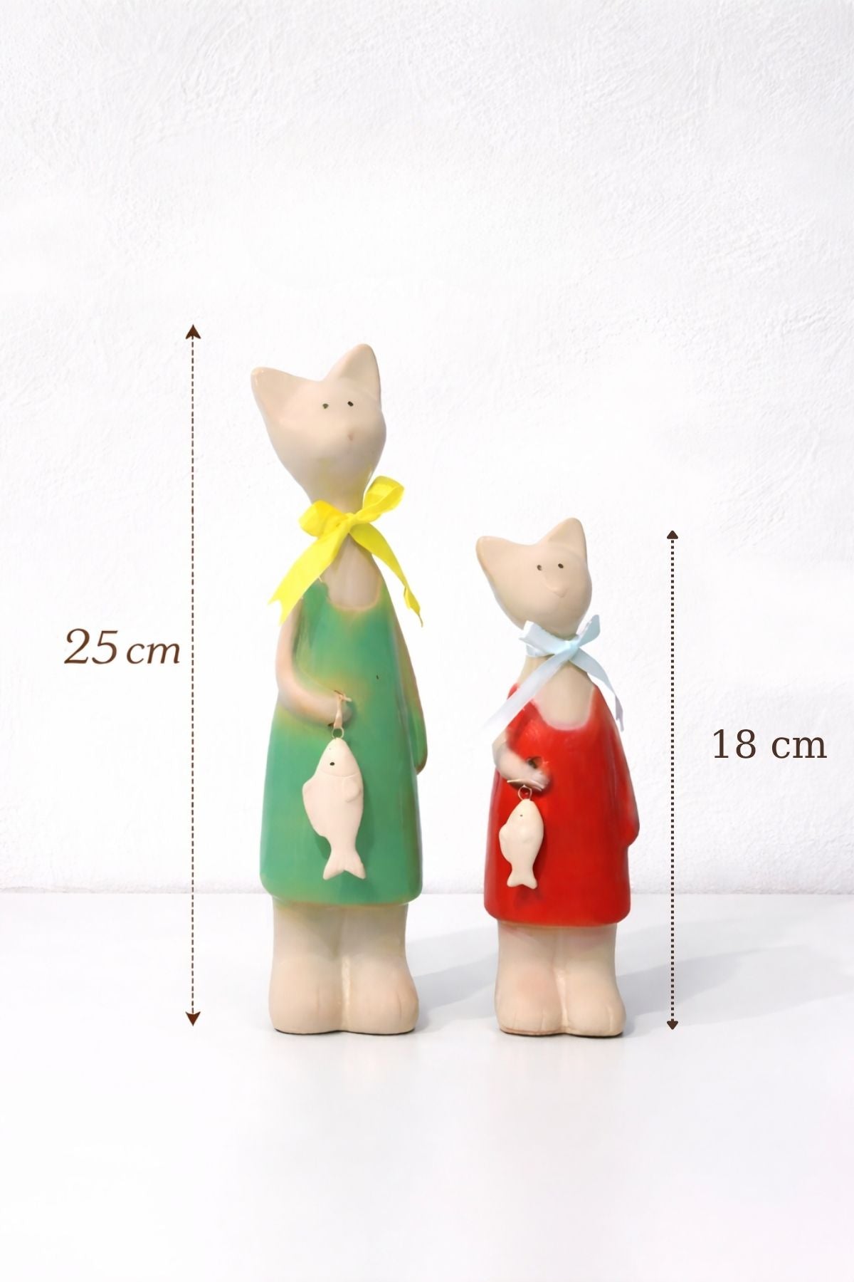 2'li Dekoratif Kedi Biblo 25-18 Cm KOD: TUTKU-955
