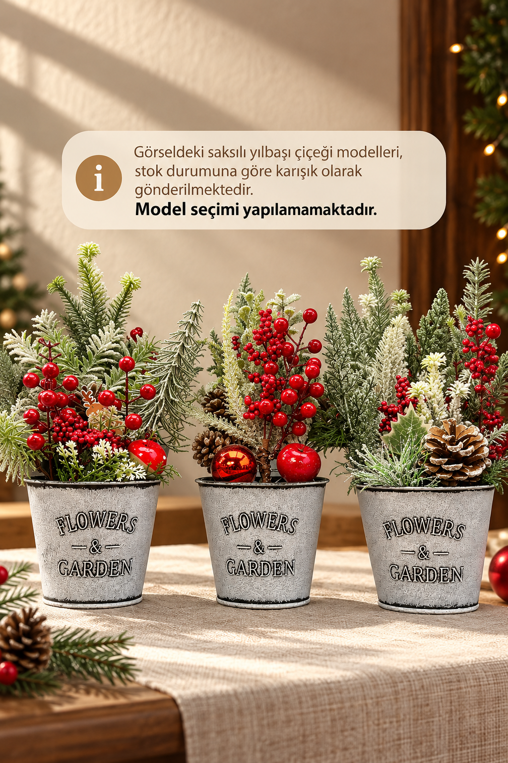 Yapay Saksılı Kokina Çiçek *41119*48* TUTKU-3840