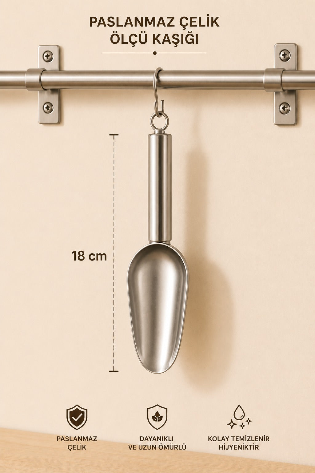 Çelik Buz Küreği - 18 Cm KOD: TUTKU-3271