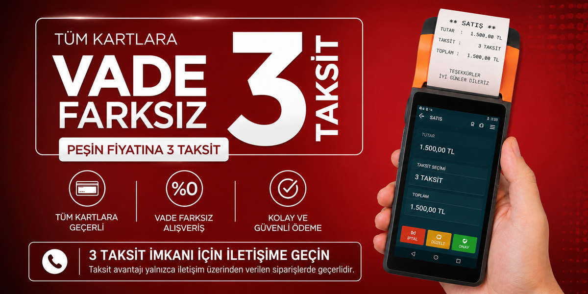 Tüm kartlara vade farksız 3 taksit
