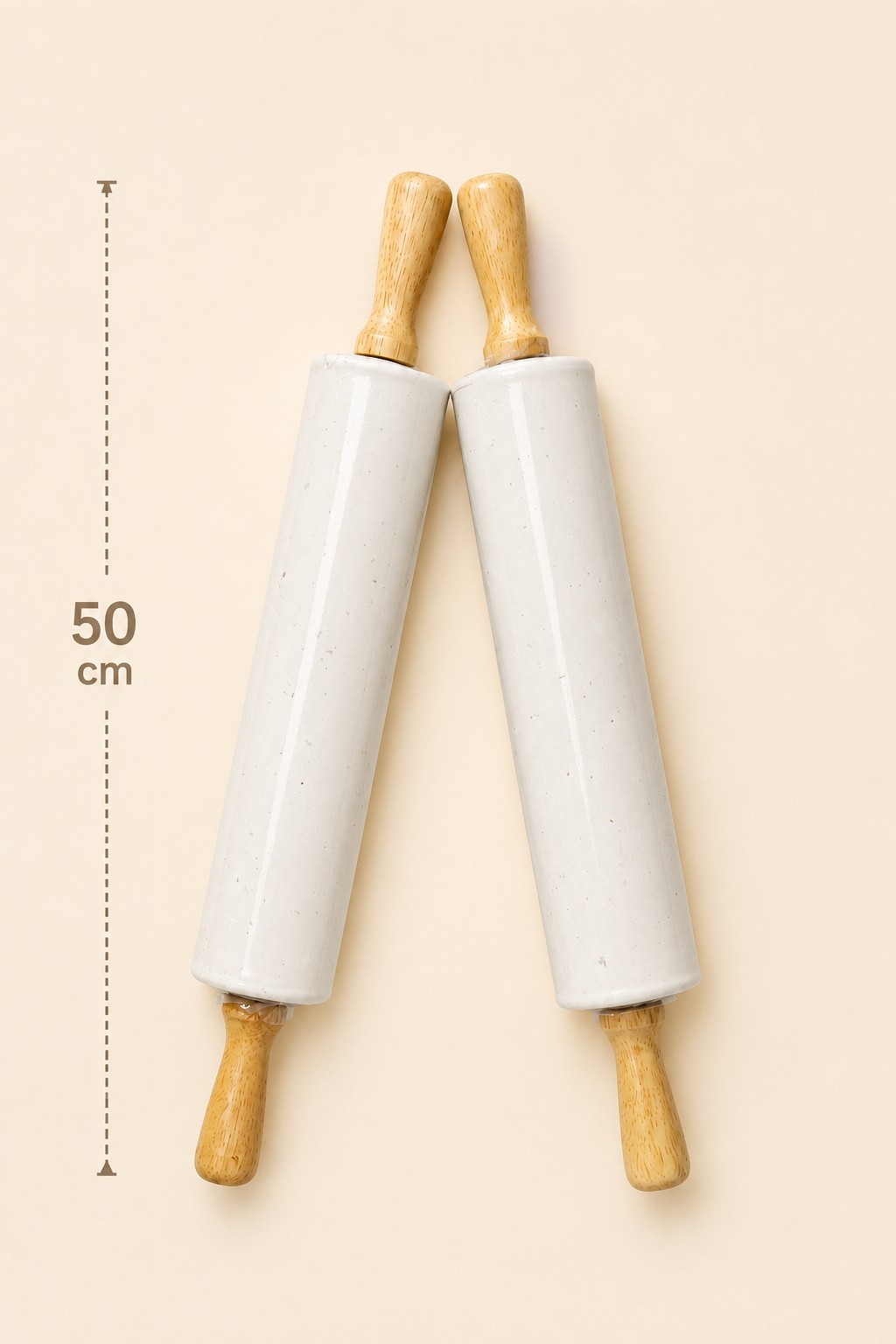 50 Cm Ahşap Saplı Silikon Merdane KOD: TUTKU-2594