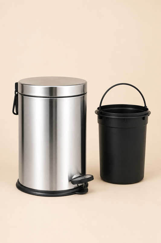 Mikro 8L Paslanmaz Çöp Kovası Pedallı-001907