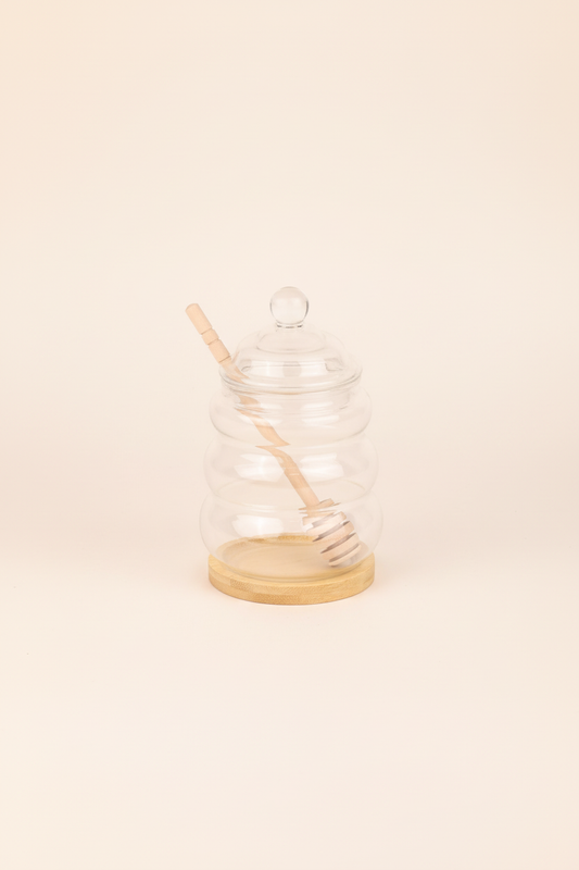 480 Ml Kaşıklı Cam Bal Kavanozu KOD: KR-075