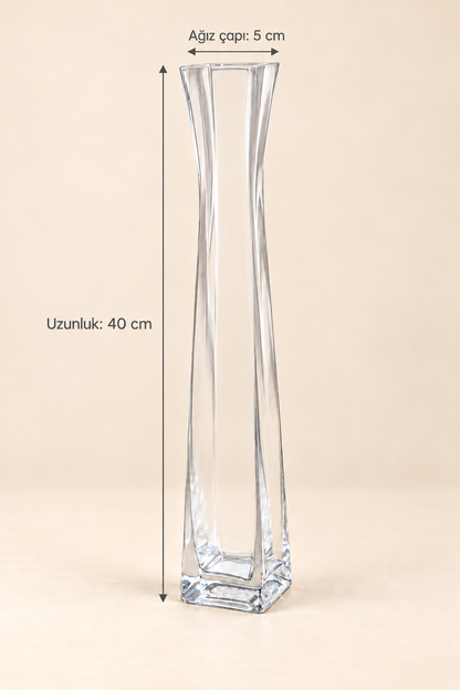 Cam Uzun Vazo Orta - 40 cm *MV-2900* 16*