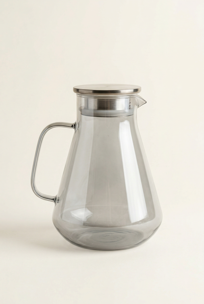 Metal Kapaklı Füme Cam Sürahi - 1,9 Litre KOD: TUTKU-2345