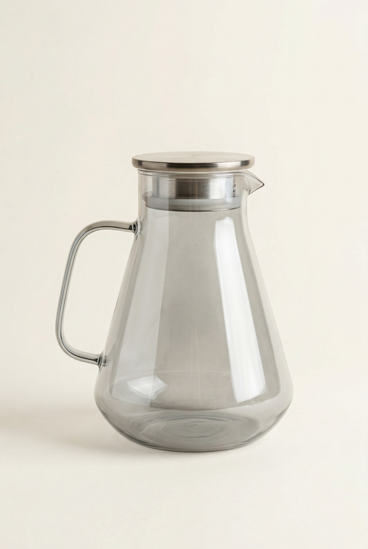 Metal Kapaklı Füme Cam Sürahi - 1,9 Litre KOD: GPH78HS