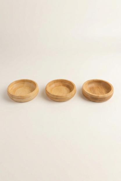 3'lü Mini Bambu Kase – (8,5 Cm)  KOD: TUTKU-3137