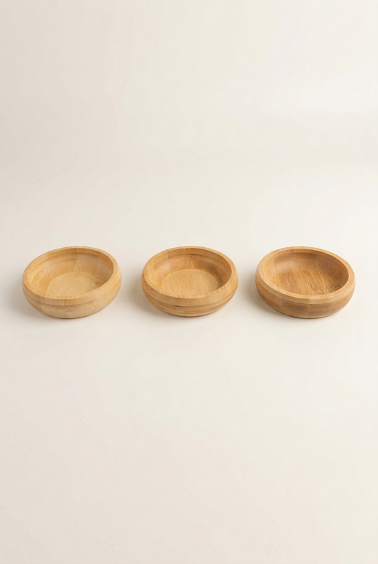 3'lü Mini Bambu Kase – (8,5 Cm)  KOD: TUTKU-3137