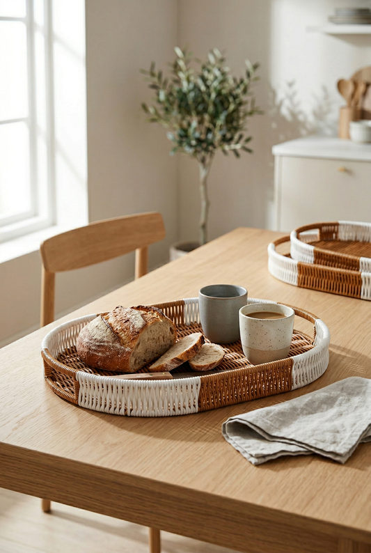 3'lü Oval Rattan Sepet & Organizer / KOD: TUTKU-2461