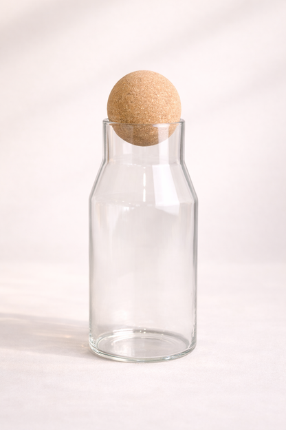 850 Ml Mantar Kapaklı Cam Kavanoz - 18 Cm KOD: TUTKU-2564