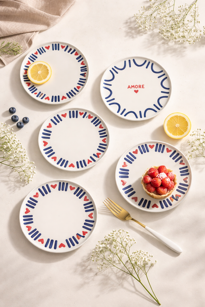 Amore Serisi 6'lı Pasta Tabağı - 20 Cm KOD: TUTKU-3216