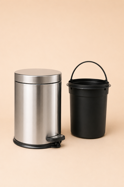 Mikro 5L Paslanmaz Çöp Kovası Pedallı-001904
