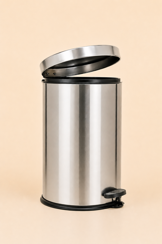 Mikro 12L Paslanmaz Çöp Kovası Pedallı-001905