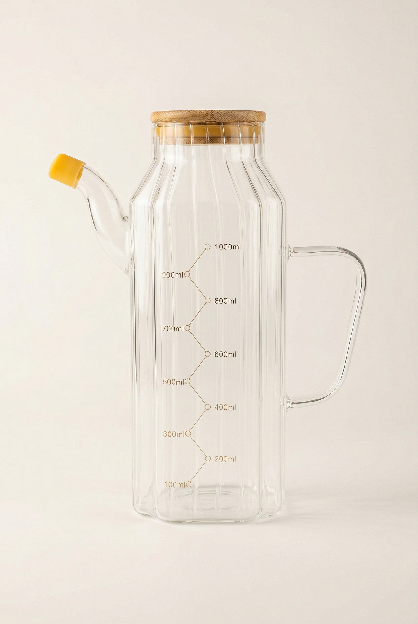 1 Litre Ölçekli Borosilikat Cam Yağdanlık KOD: TUTKU-2373