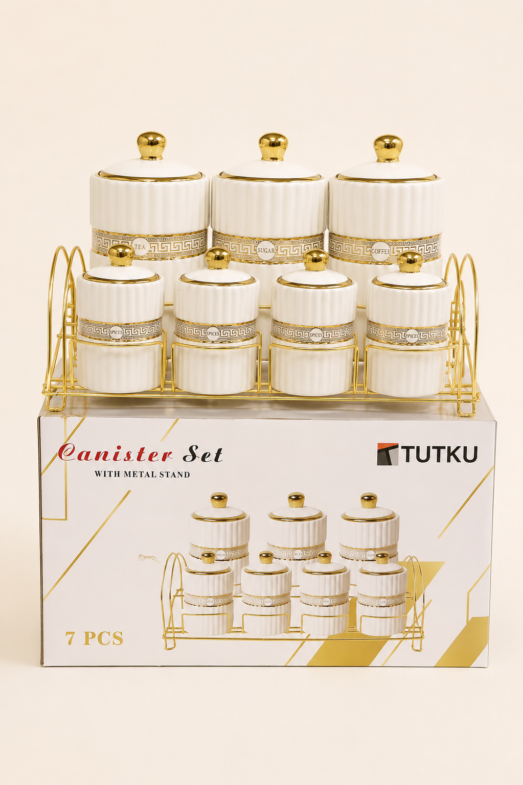 Metal Stand 7'li Porselen Baharatlık KOD: TUTKU-2790