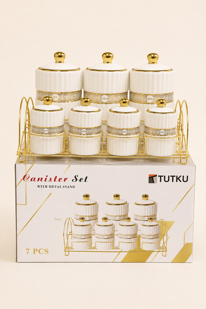 Metal Stand 7'li Porselen Baharatlık KOD: TUTKU-2790