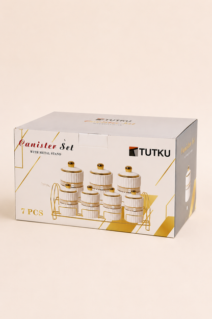 Metal Stand 7'li Porselen Baharatlık KOD: TUTKU-2790