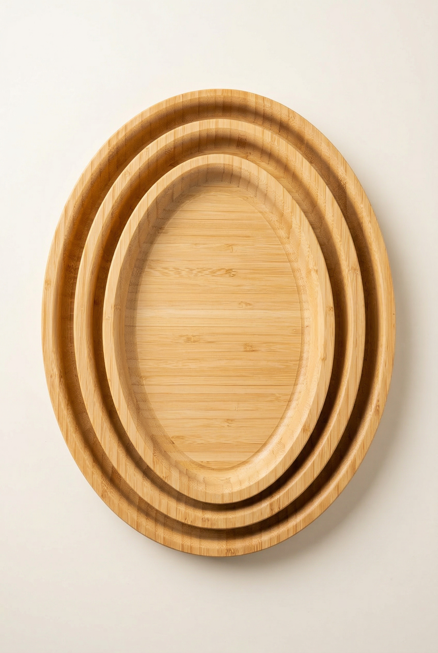 Bambu 3'lü Oval Tepsi KOD: TUTKU-2254