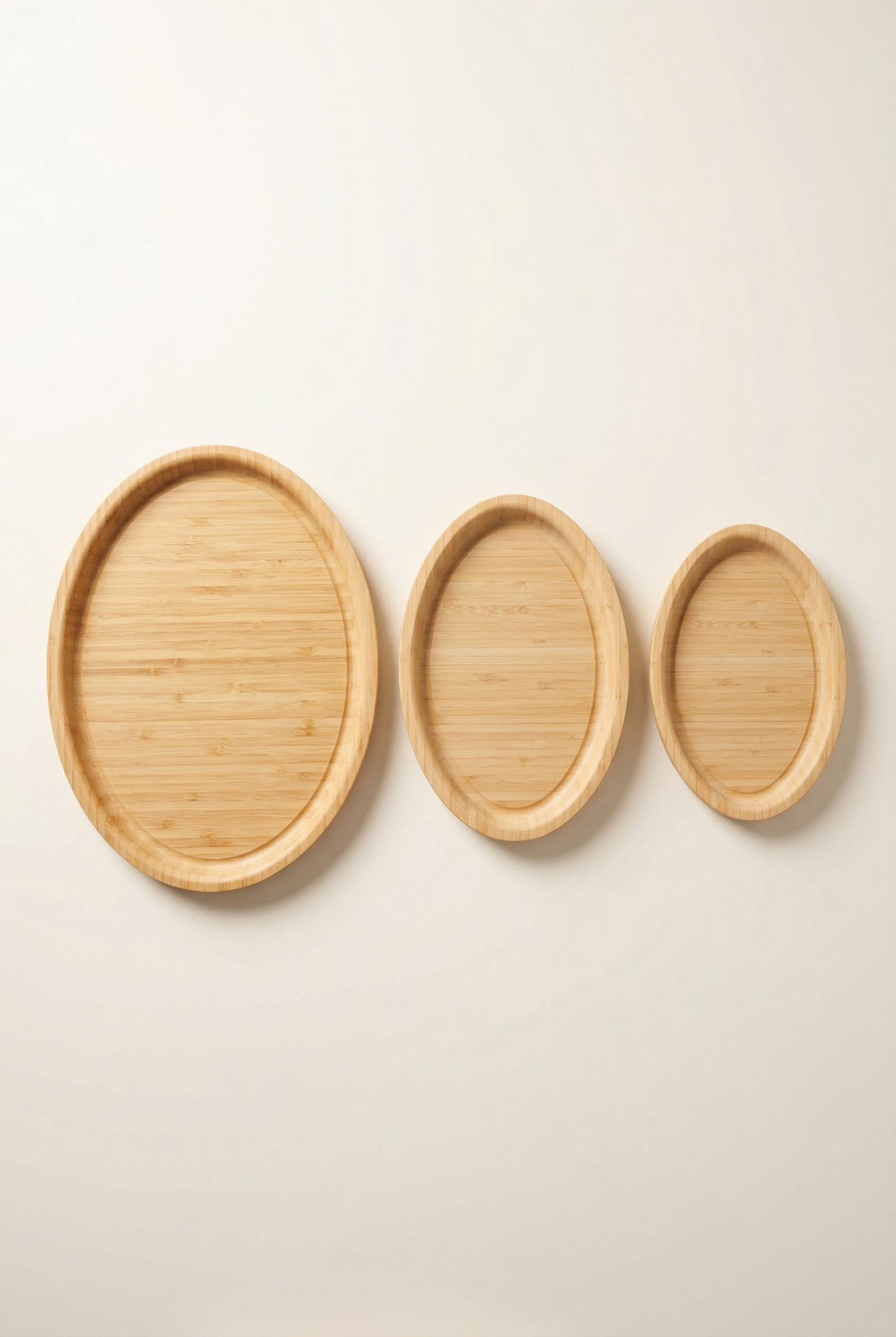 Bambu 3'lü Oval Tepsi KOD: TUTKU-2254