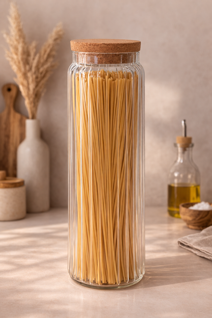 1020 Ml Mantar Kapaklı Cam Kavanoz - 26 Cm KOD: TUTKU-2752