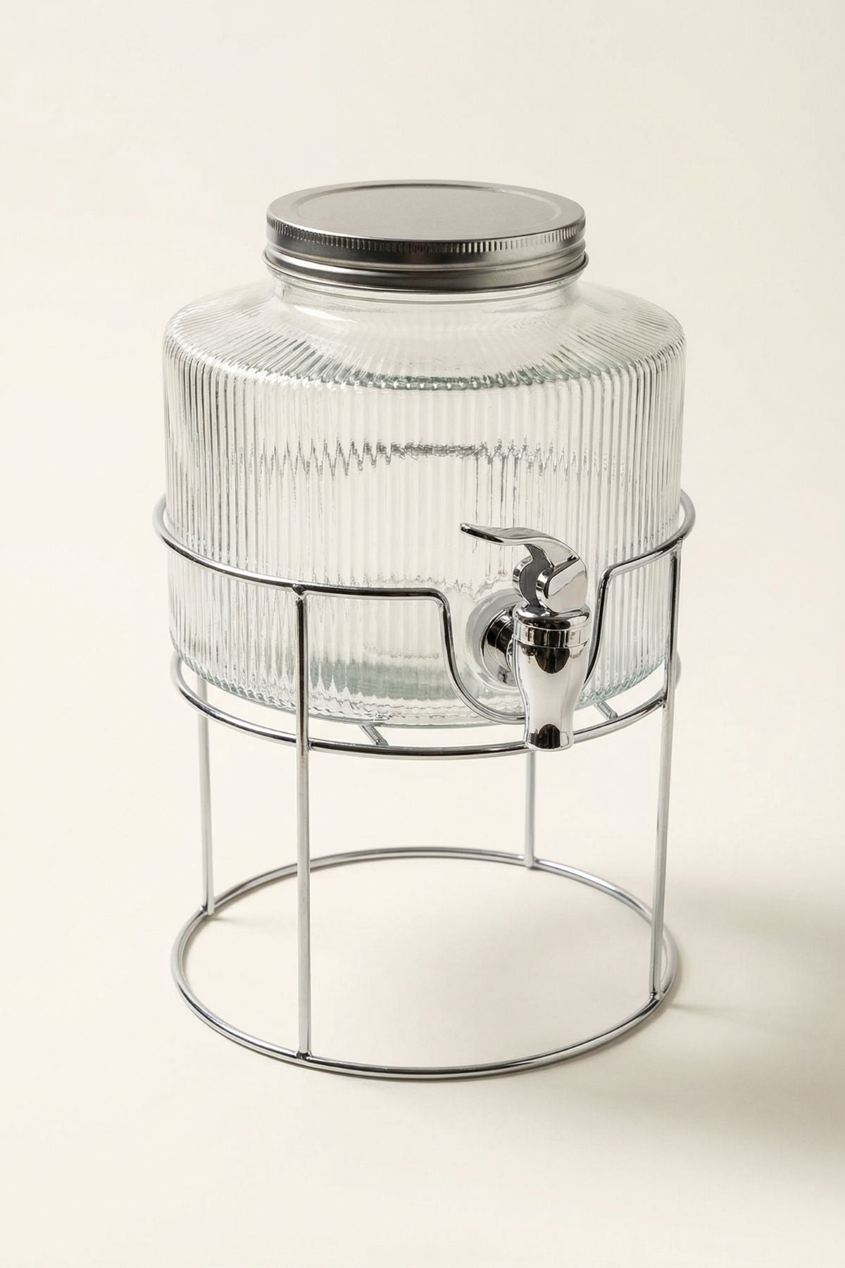 Metal Standlı 2,5 Litre Cam Sebil, Şerbetlik KOD: TUTKU-2483