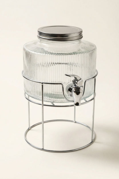 Metal Standlı 2,5 Litre Cam Sebil, Şerbetlik KOD: TUTKU-2483