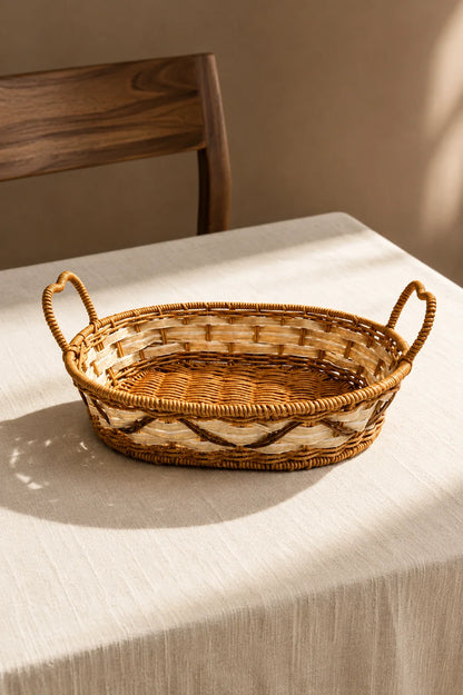 Hasır Sepet Oval (30×22×7 Cm) *B46970M *50* TUTKU-3606