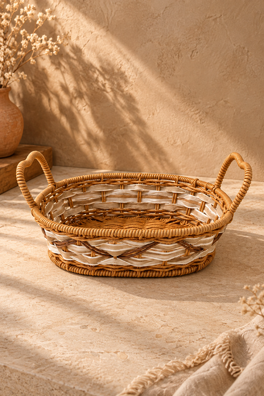Hasır Sepet Oval (24×18×7 Cm) *B46970S *60* KOD: TUTKU-3607