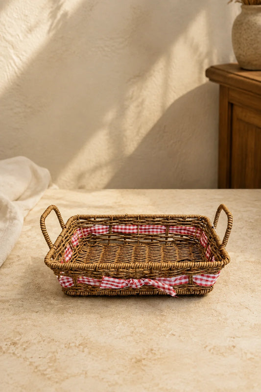 Hasır Sepet Dikdörtgen (28×19×6.5 Cm) *B46745S *60* KOD: TUTKU-3617