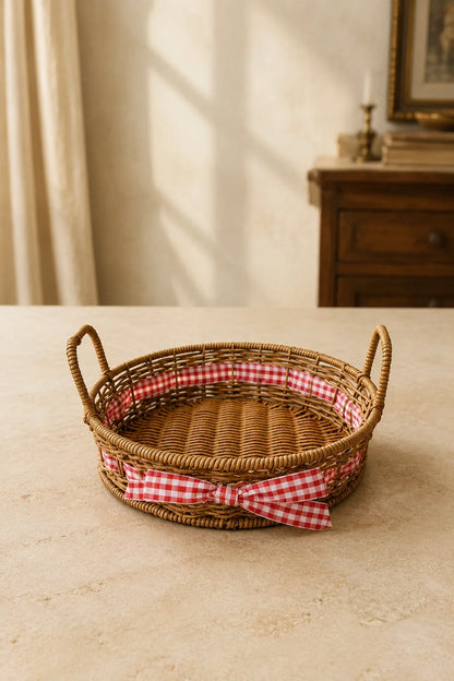 Hasır Sepet Yuvarlak (25×6 Cm) *B46748S *60* KOD: TUTKU-3621