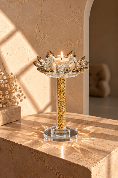 Lotus Gold Kristal Mumluk - 16 cm *41193* TUTKU-2721