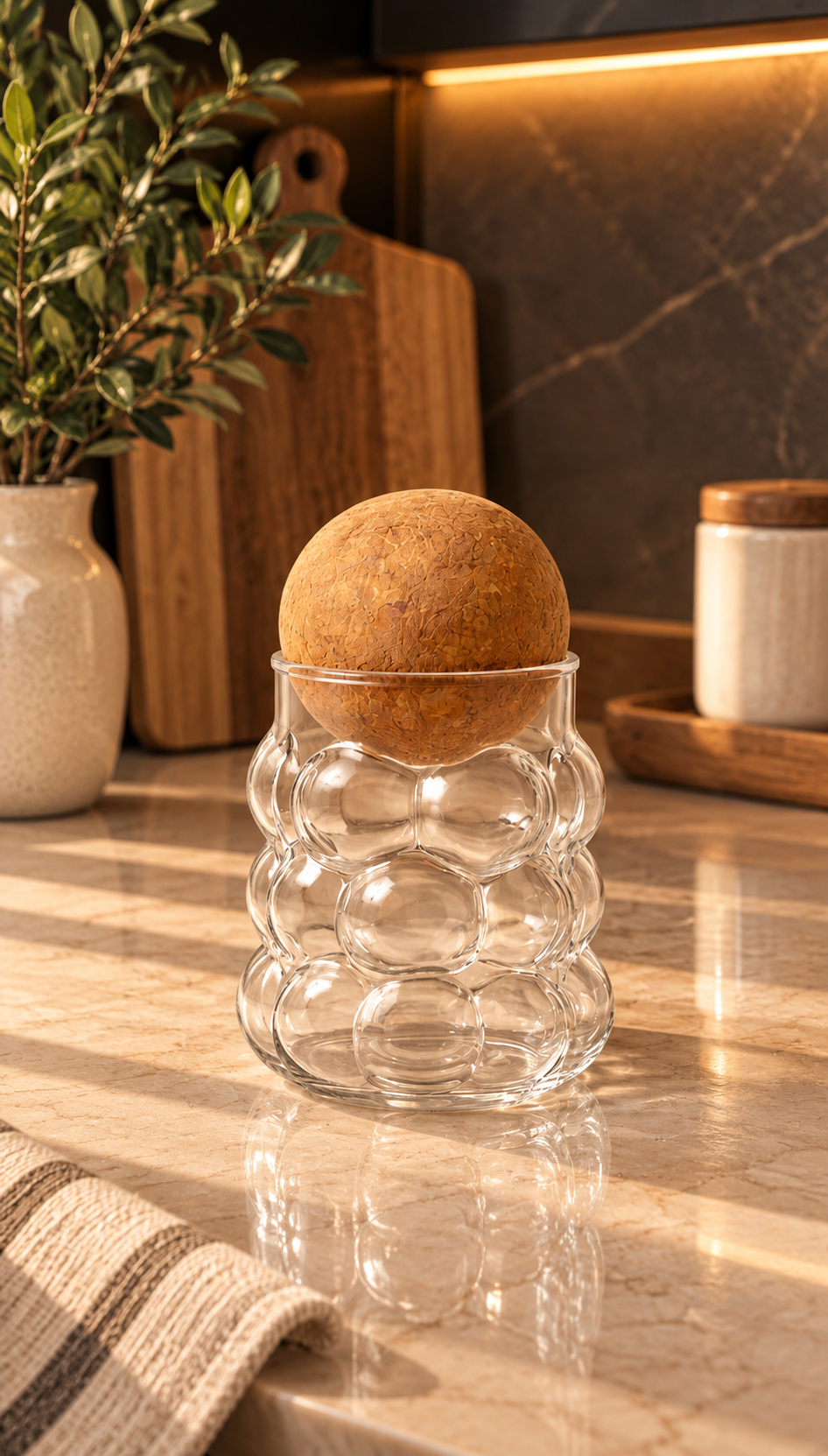 350 Ml Mantar Kapaklı Üzüm Cam Kavanoz