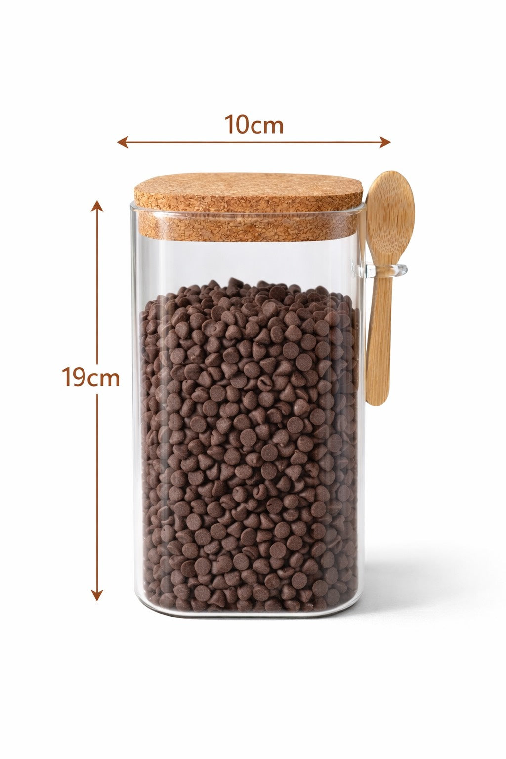 700 Ml Mantar Kapaklı Kaşıklı Cam Kavanoz KOD: TUTKU-2861