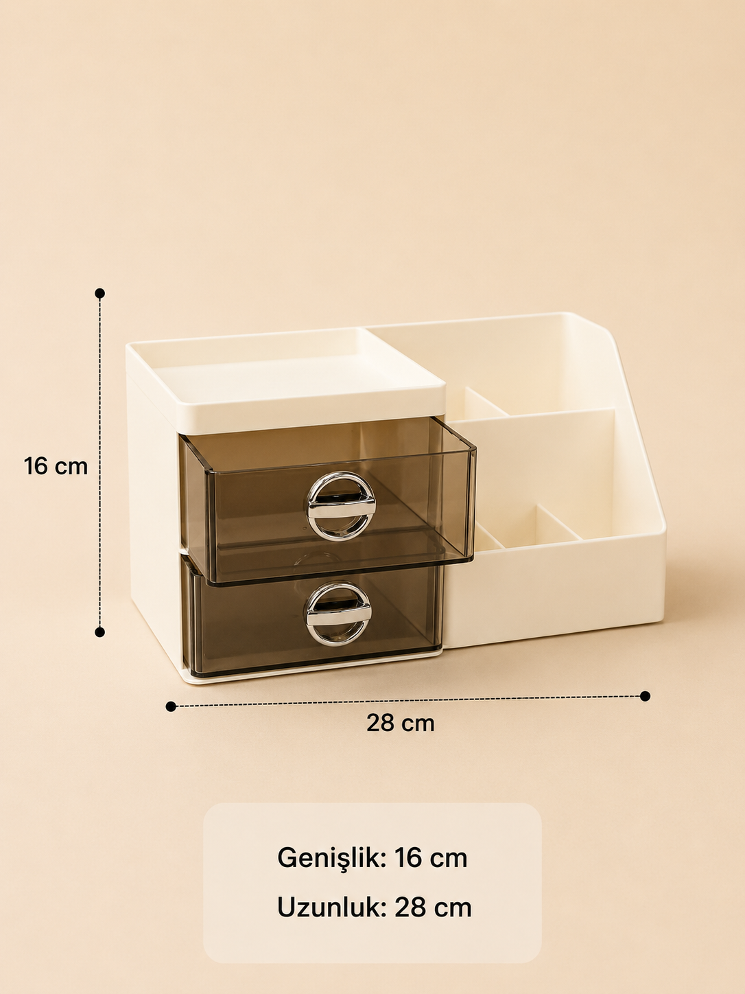 2 Çekmeceli 5 Bölmeli Organizer KOD: TUTKU-3244