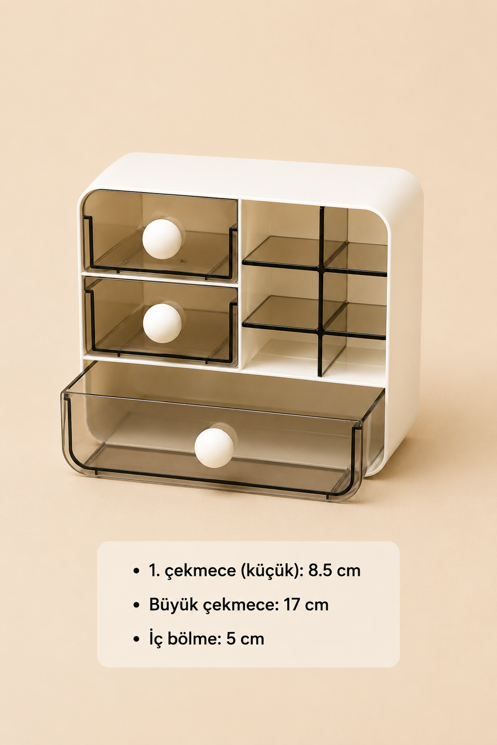 3 Çekmeceli 6 Bölmeli Organizer KOD: TUTKU-3255