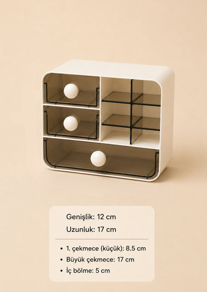 3 Çekmeceli 6 Bölmeli Organizer KOD: TUTKU-3255