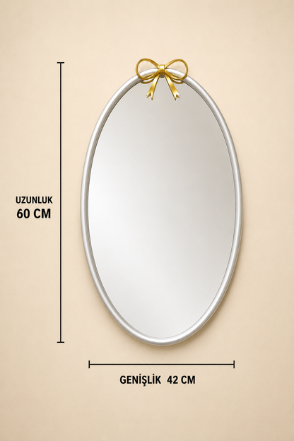 Dekoratif Duvar Aynası Oval (62X40 Cm)  KOD: TUTKU-3206